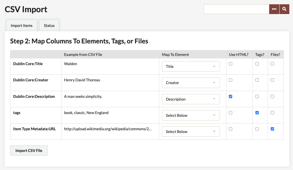 plugin-CsvImport/forms/Mapping.php at master · omeka/plugin