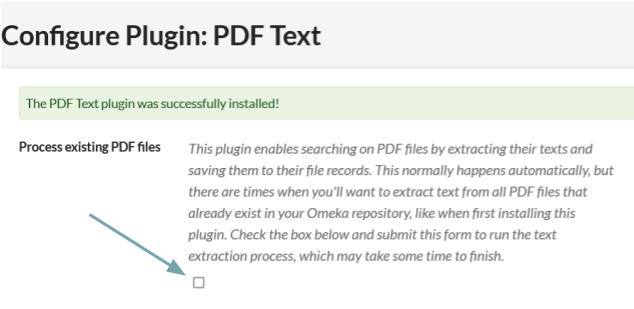 Configure window with a red arrow pointing to the configure checkbox