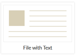 File w Text block