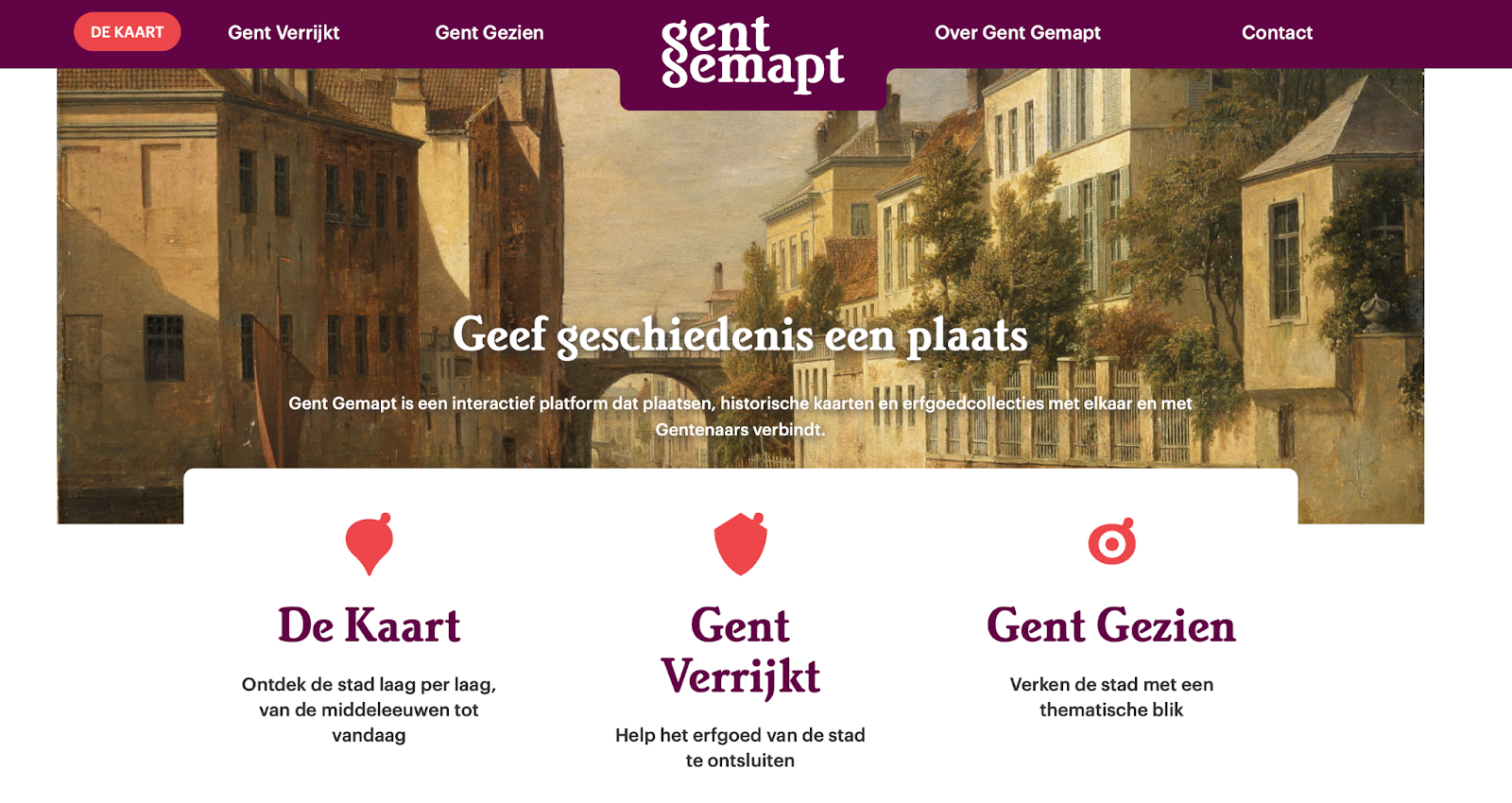 Screenshot of Gent Gemapt site
