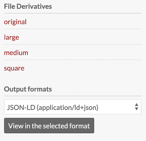 The module buttons appearing in the sidebar of a media view page