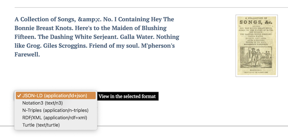 The module dropdown showing all the available formats